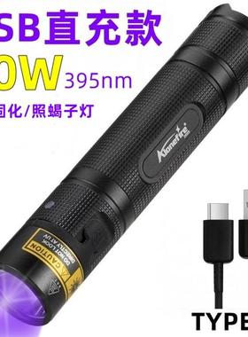 10W超亮紫光灯395nm紫光灯紫外线手电筒UV无影胶固化灯SV005