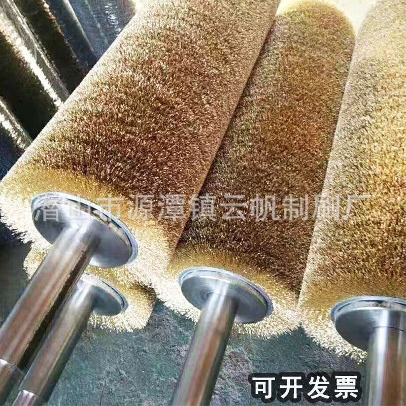 工业弹簧钢丝刷辊钢丝缠绕刷辊清洗除锈抛光打磨拉丝钢丝不锈钢辊