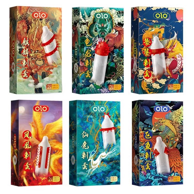 OLO刺套龙珠套入珠套入珠球花刺套情趣套狼牙套颗粒螺纹成人用品