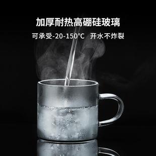 玻璃品茗杯耐高温加厚带把小品杯功夫茶杯主人杯家用功夫茶具套装