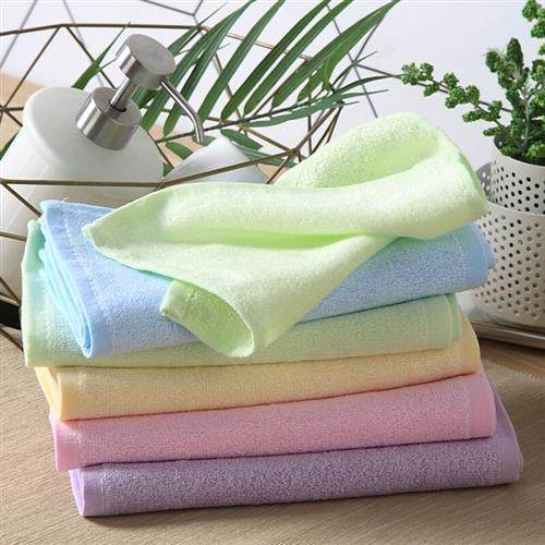 竹之锦5条竹纤维方巾柔软吸水小毛巾多用方巾口水巾儿童专用毛巾