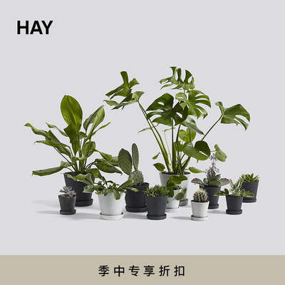 【季末折扣】HAY Flowerpot With Saucer北欧简约宝丽石花盆盆托