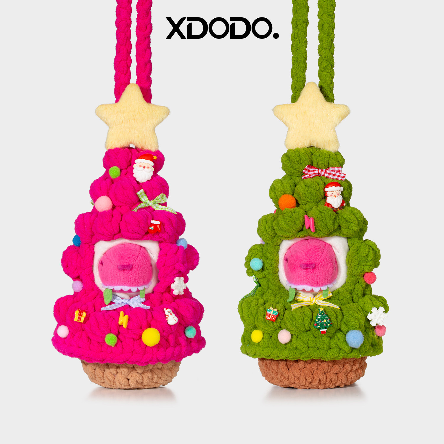 成品素龙包子圣诞树斜跨娃衣