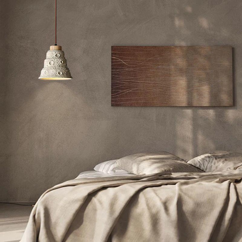 侘寂风水泥小吊灯设计师做旧日式复古吧台床头玄关灯