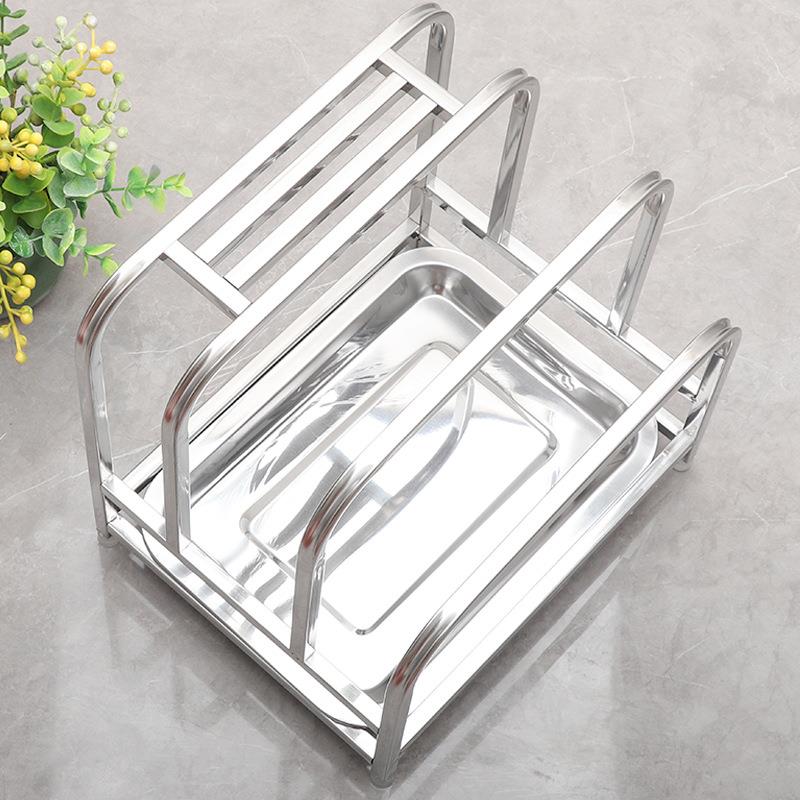 不锈钢菜板架厨房大号砧板架刀架一体家用案板放置架菜墩架子