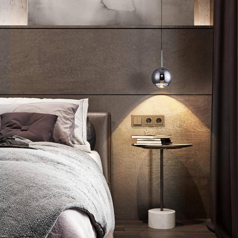 铝材卧室床头吊灯创意现代简约可升降客厅电视背景墙吊线中山灯具