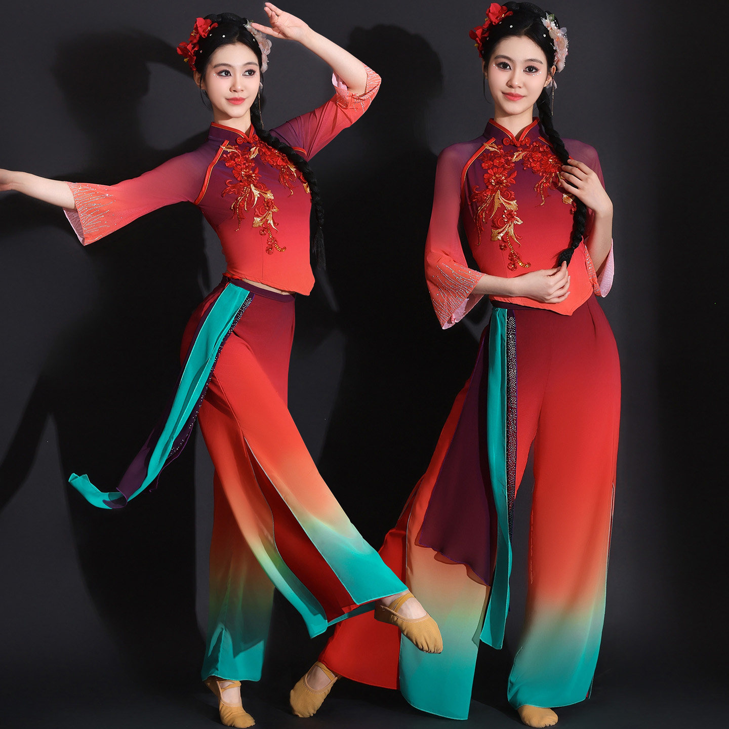 古典舞演出服女飘逸中国