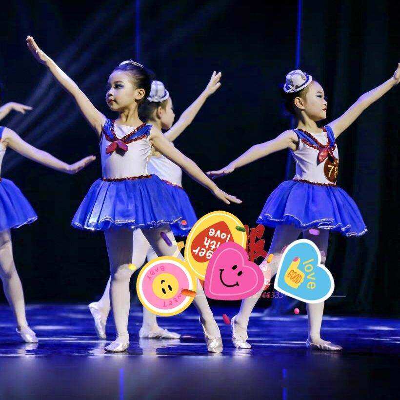 六一儿童演出服女童蓬蓬裙纱裙爵士舞幼儿园现代舞蹈可爱表演服装
