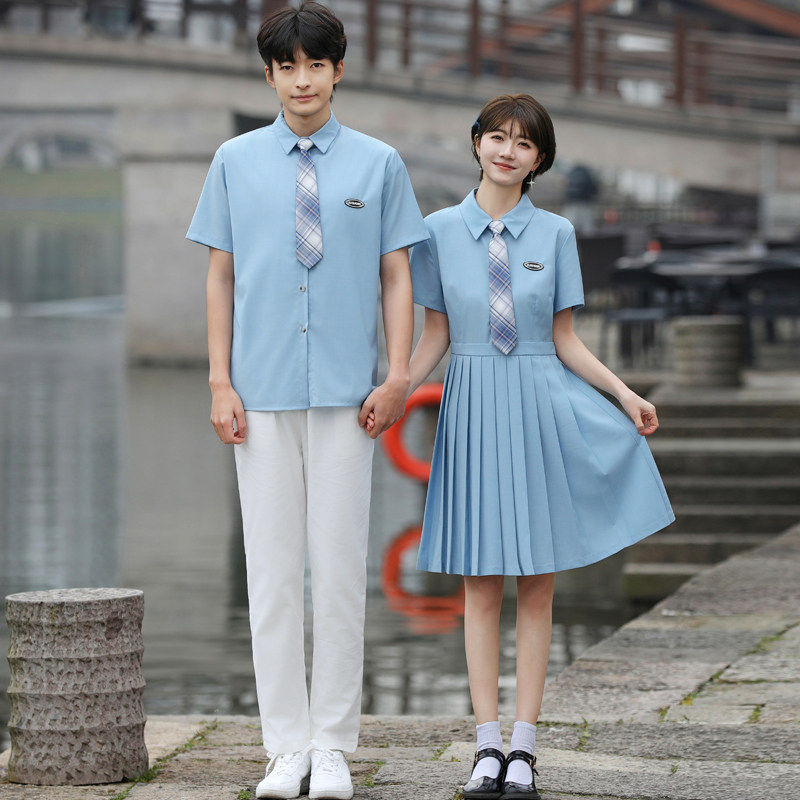 夏装学生班服套装初中小