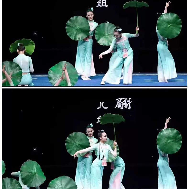 女童荷叶舞蹈演出服古典