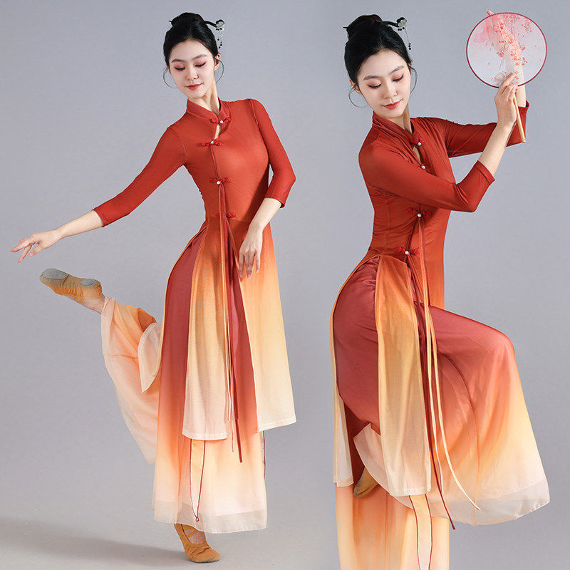 古典舞纱衣演出服女飘逸
