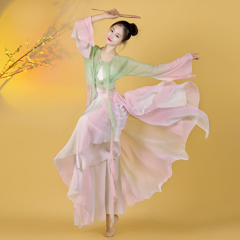 中国风古典舞服装雪纺纱