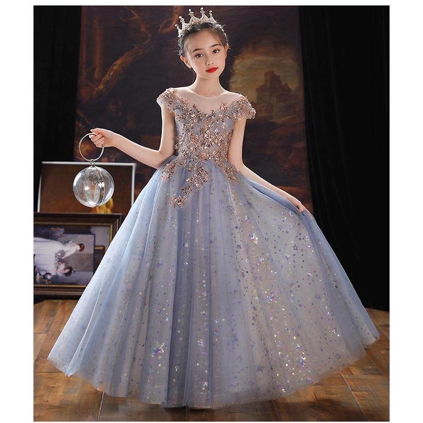 出租儿童礼服公主裙高端女童钢琴演出服花童蓬蓬纱主持人晚礼服女