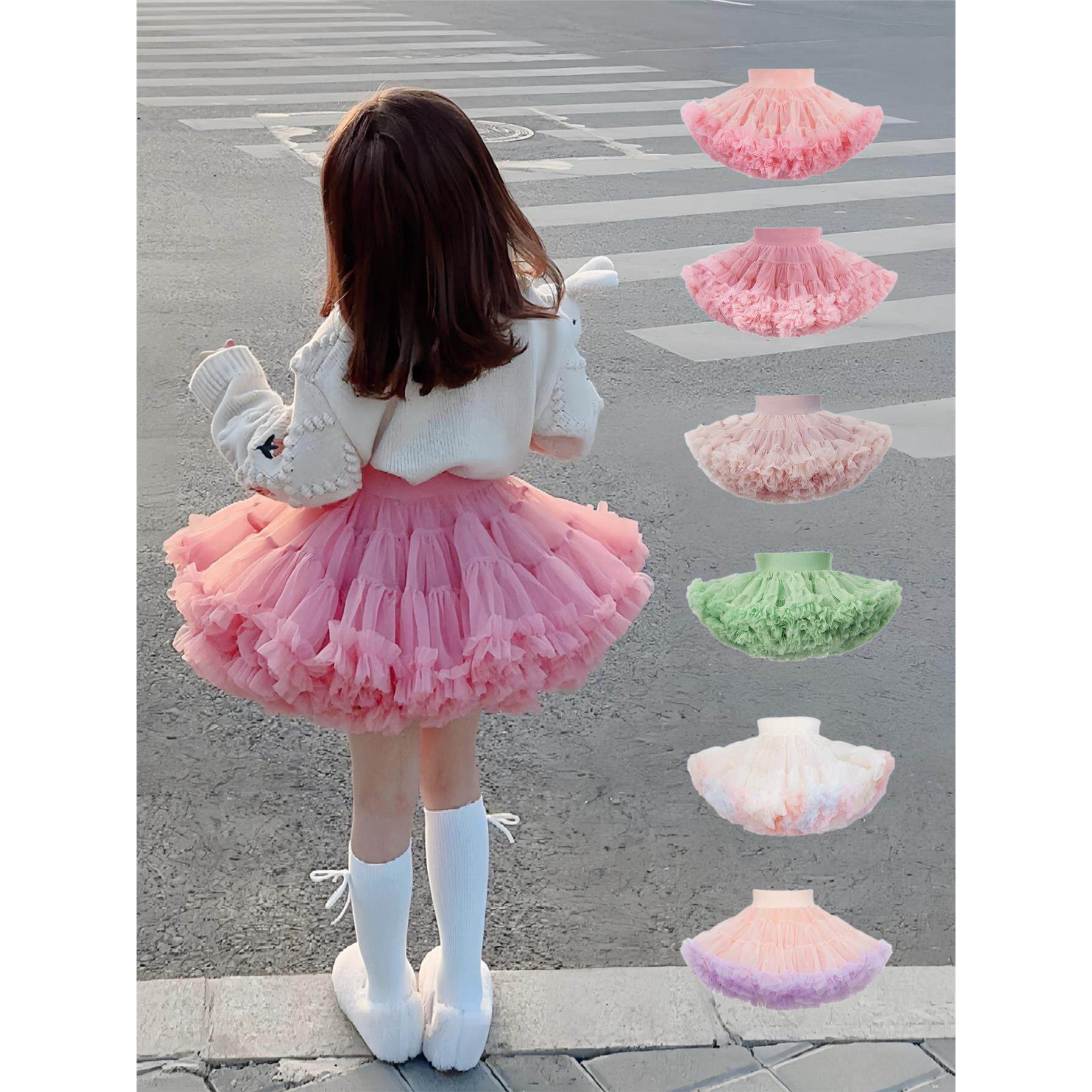 女童tutu裙春秋新款宝宝网纱蛋糕公主裙儿童礼服半身裙女孩蓬蓬裙