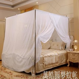 双线加高特密棉纱蚊帐穿杆绑绳子防尘顶老实家用蚊帐宿舍棉纱蚊帐