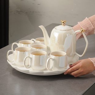 茶具套装 陶瓷乔迁礼盒 2024新款 轻奢高档简约水杯家用客厅茶杯欧式