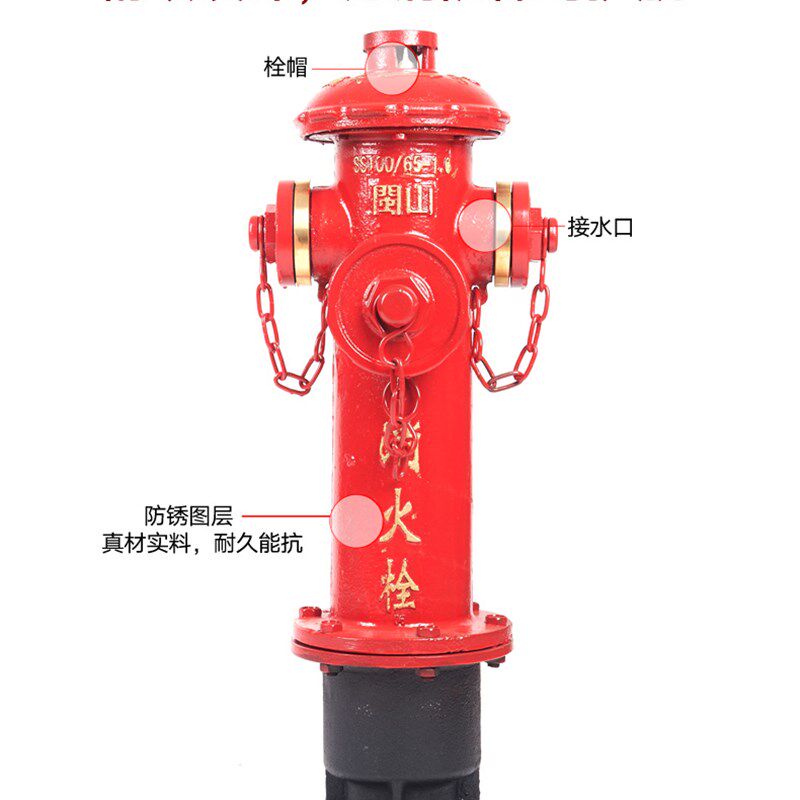SS100/65-1.6地上式消火栓 地上栓 室外消火栓 室外消防栓天广