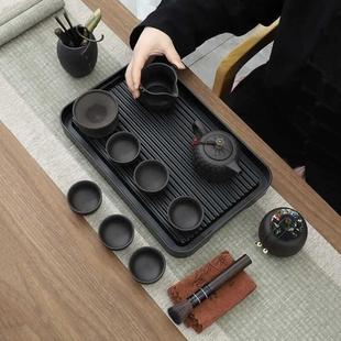 便携式 紫砂旅行陶瓷功夫茶具套装 包家用泡茶壶杯简约办公户外茶盘