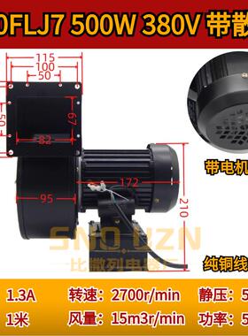 新款多翼离心机130/150FLJ1/0/5/17/15/7380/220V小型工频气包邮