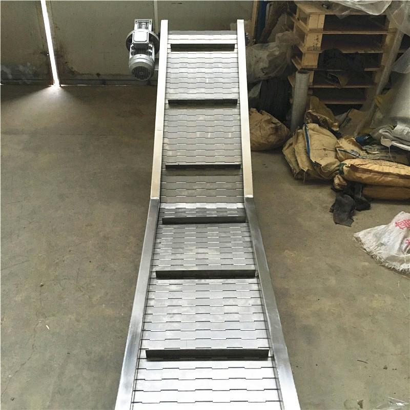 不锈钢链板输送机食品输送快递分拣转弯输送机 不锈钢链板提升机