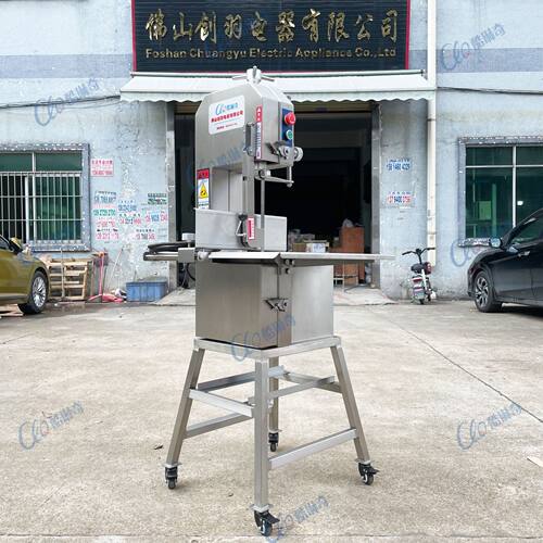 广东大型立式锯骨机 锯距可调砍骨机 电动肉类鱼类冻品切块切段机