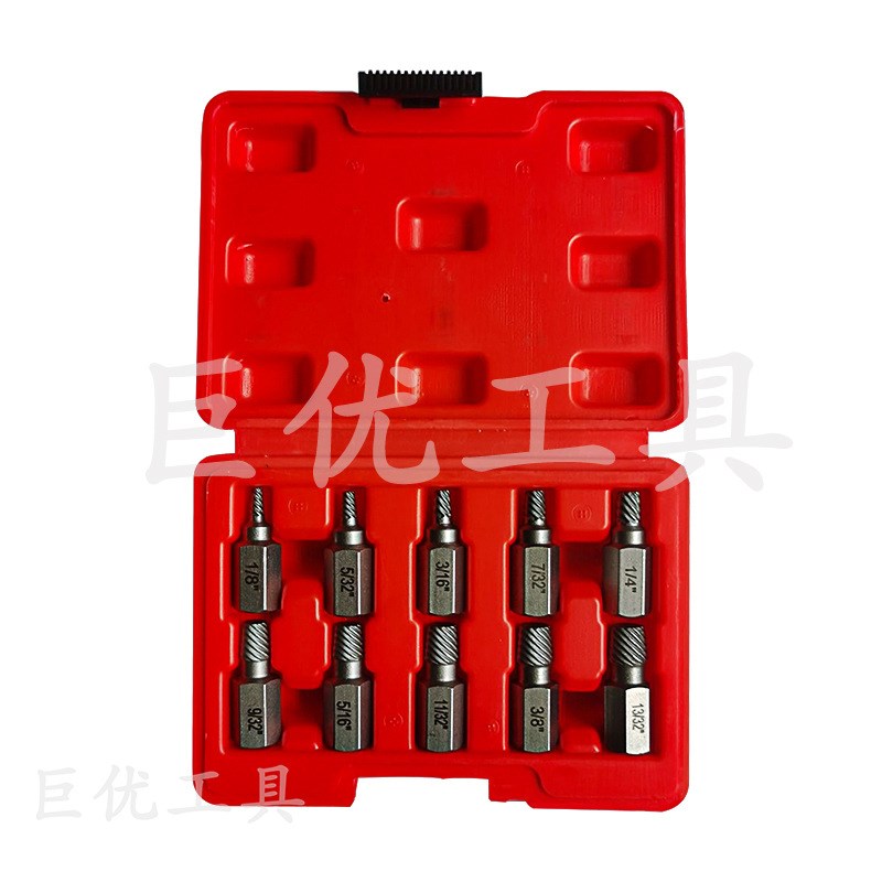 10PC断头螺丝取出器破损滑牙滑丝螺帽取出器内六角螺栓拆除工具