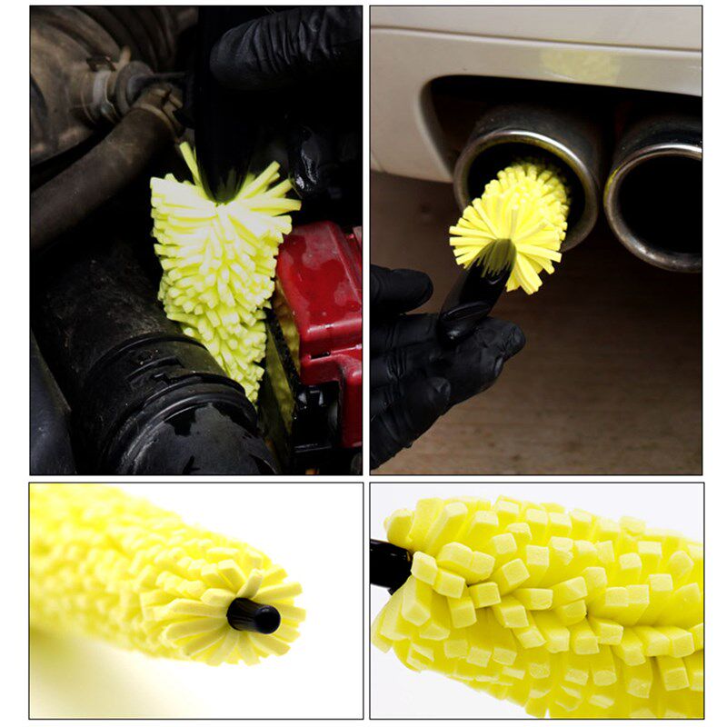 跨境黄色电钻头22件套清洁刷大号洗车手套玉米轮胎刷洗车刷