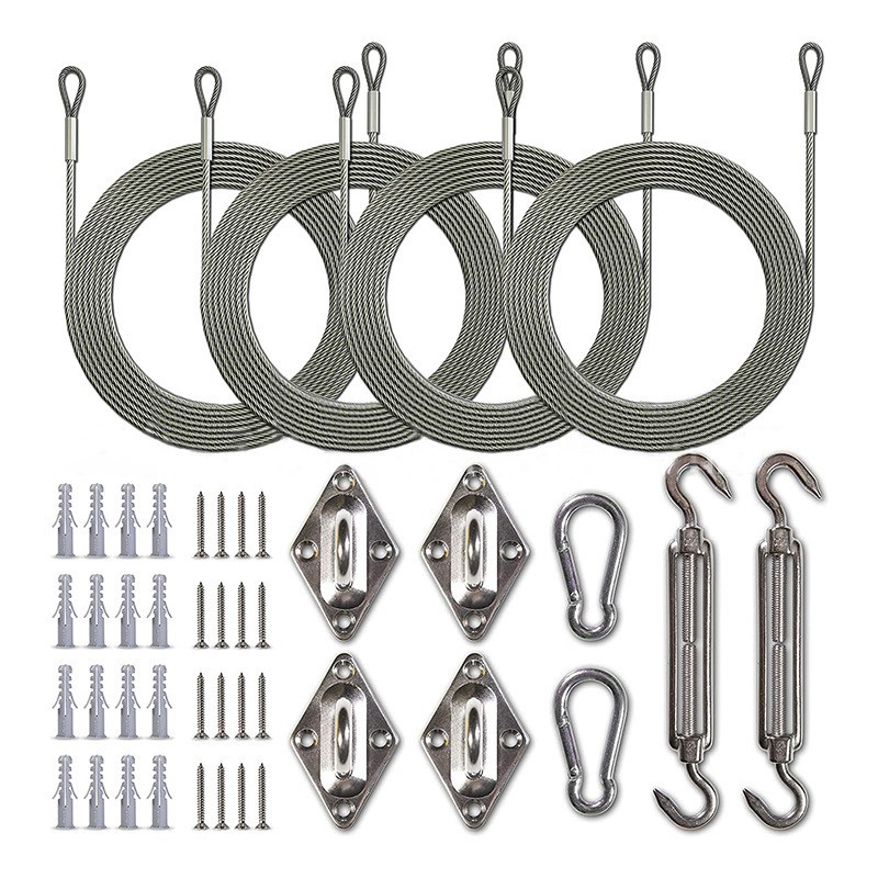 吊环 遮阳帆不锈钢配件 遮阳网遮阳棚配件菱扣弹簧钩 花篮螺栓