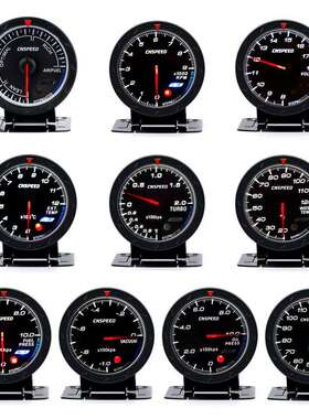 60mm汽车改装仪表 指针增压 水温 油温 油压 电压 空燃比汽车仪表