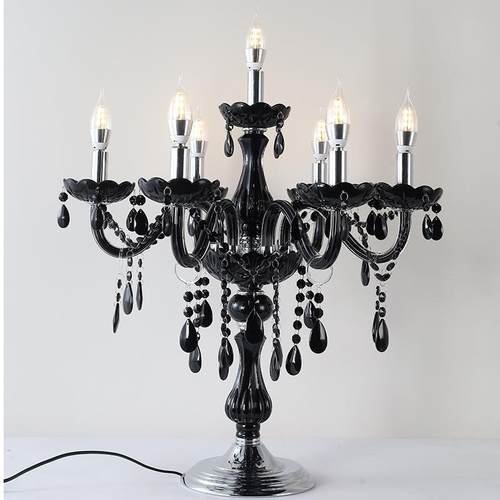 欧式客厅落地灯轻奢卧室床头蜡烛台灯别墅书房餐厅LED装饰桌灯具