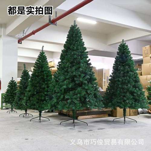圣诞节人造圣诞树加密环保pvc阻燃家用2.1米裸树2025新款装饰品