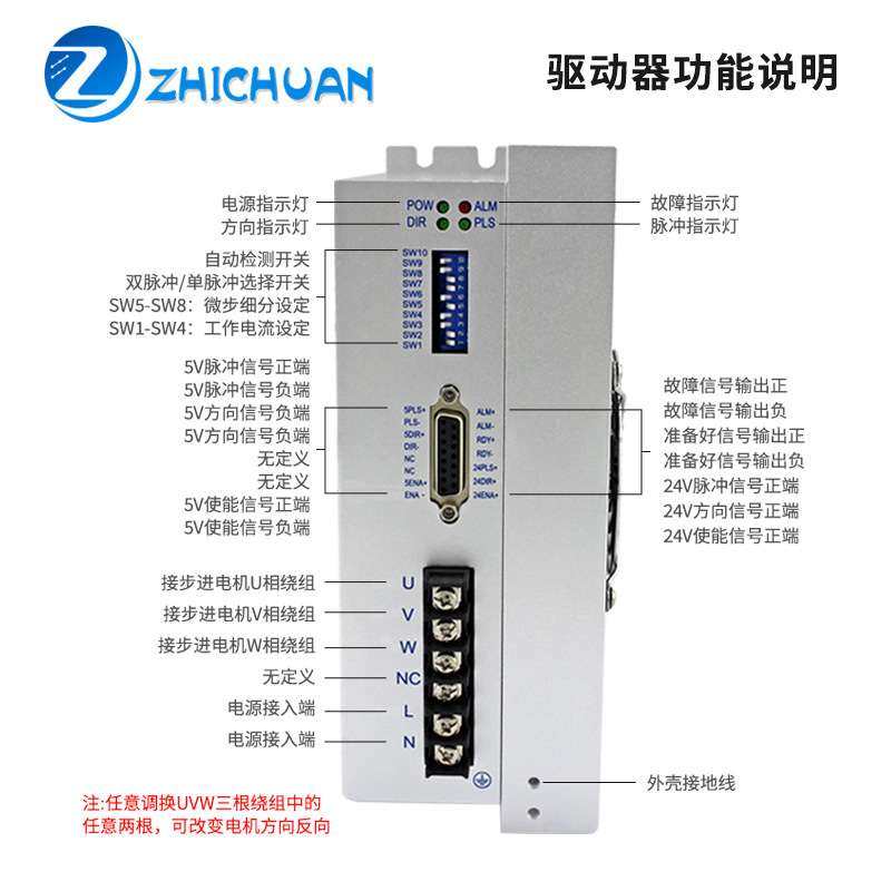之川步进驱动器 三相110/130步进电机驱动器LC3722A/ AC220V高频