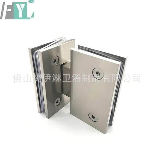 厂家淋浴房玻璃夹浴室夹90度双边移门门夹304不锈钢玻璃固定夹
