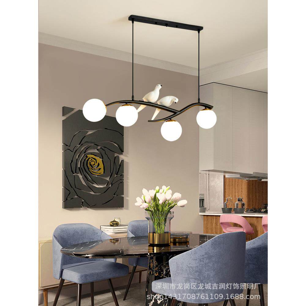 餐厅吊灯北欧创意简约现代饭厅灯小鸟吧台餐桌灯2020新款网红吊灯