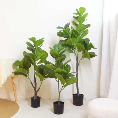 仿真植物琴叶榕 北欧风家居装饰假盆栽 摆件假树木北欧风装饰
