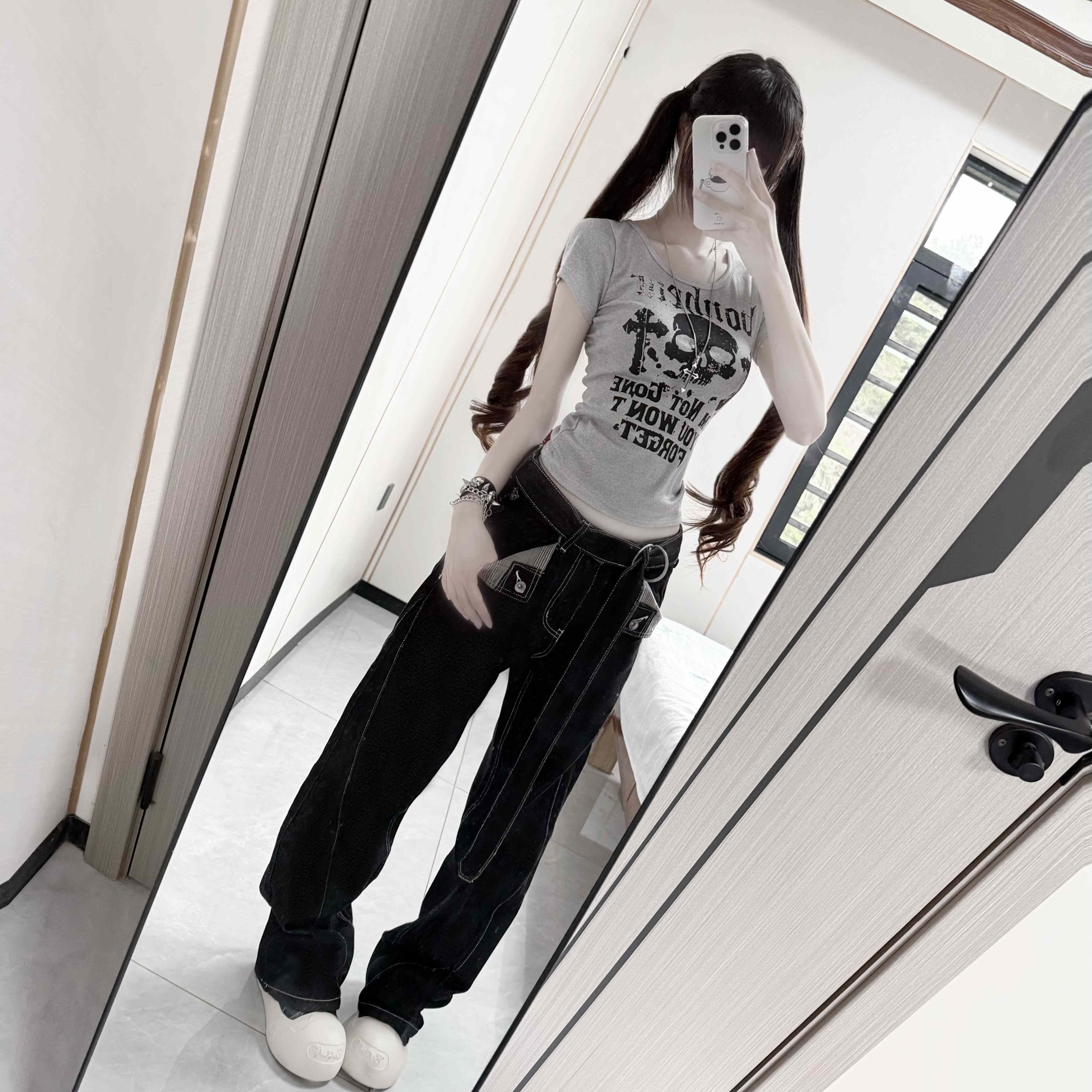 KruxRagS美式原色设计感牛仔裤男女秋季新款潮