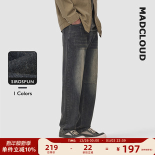 色水洗做旧春秋休闲潮牌牛仔裤 MAD官方 经典 美式 男 迈克罗德