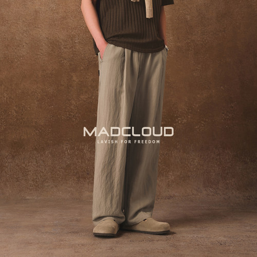 Madcloud夏季垂感薄款休闲裤男