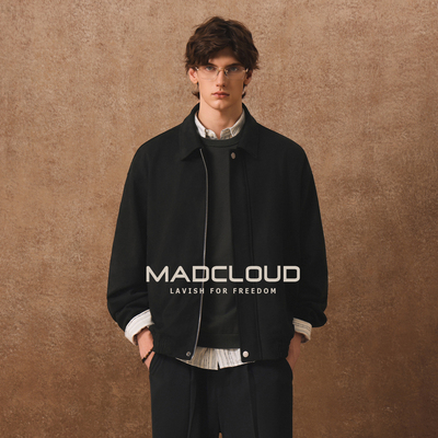 Madcloud美版复古麂皮绒夹克男