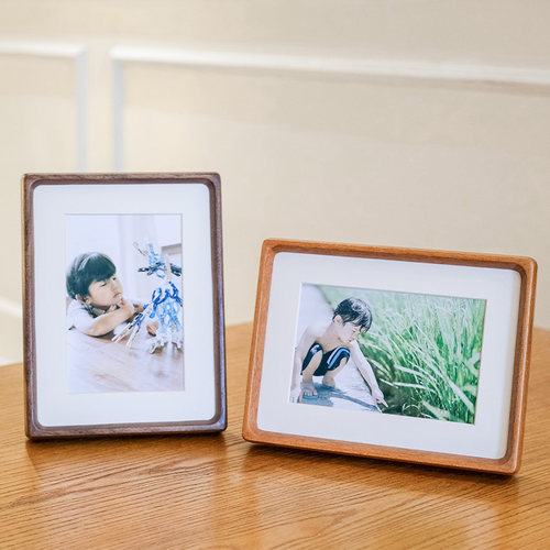 黑胡桃相框摆台高级感榫卯摆件