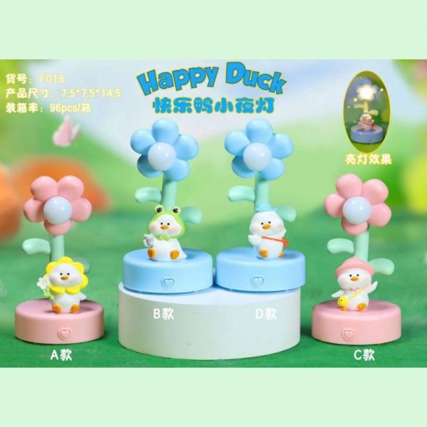 新款乐灯卡通头灯生日礼物摆件2023卧室床星星灯可爱摆件鸭快小