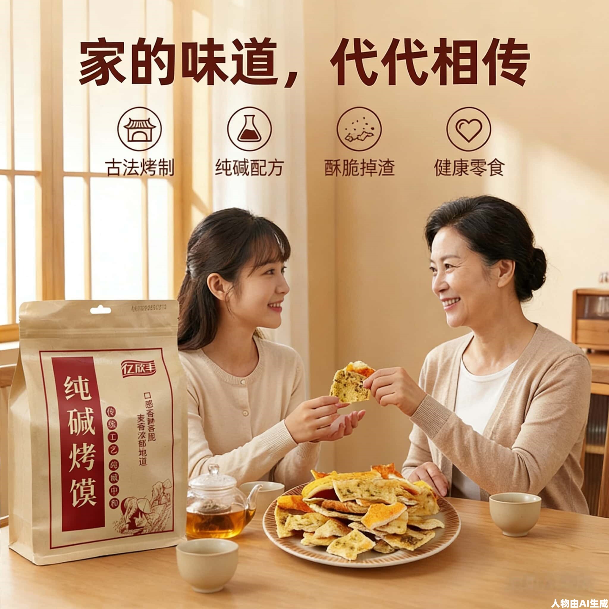 纯碱烤馍片山西烤馍碱水片特产碎碎馒头片吕梁早餐零食休闲小吃