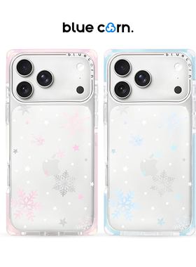 bluecorn 蓝色苞米原创星星雪花适用于iPhone 17/16/15/PRO/MAX air magsafe 磁吸防摔 卡通全包手机壳保护套