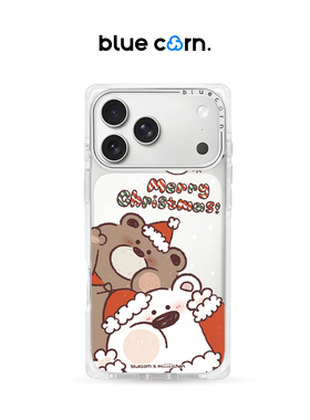 bluecorn 蓝色苞米联名miiiiichan圣诞快乐适用于iPhone 17PROMAX 16pro15 magsafe磁吸防摔全包手机壳保护套