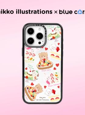 bluecorn 蓝色苞米MIKKO布丁和水果蛋糕适用苹果于iPhone 17 16 15 13 PROMAX magsafe磁吸全包防摔手机壳