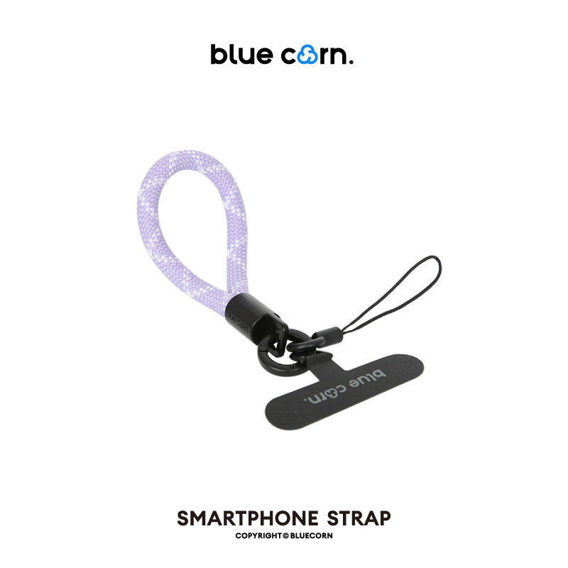 bluecorn 蓝色苞米伊亚伊系列原创百搭多功能短款迷你仔mini通用户外彩色个性手机挂绳手机链含夹片贴片U盘绳