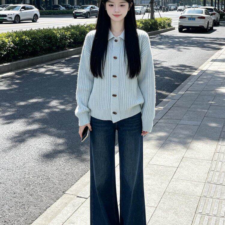 温柔慵懒风韩系毛衣开衫