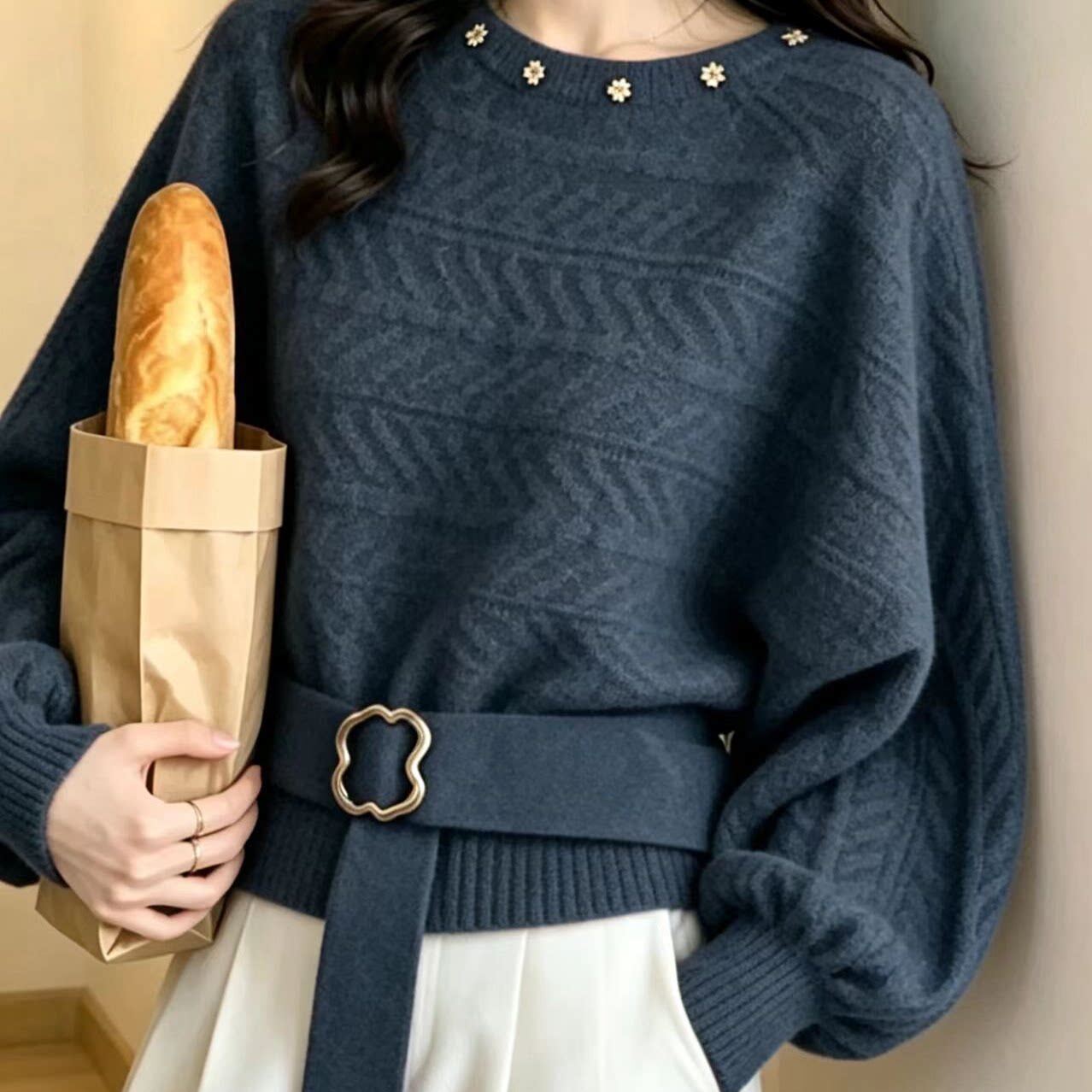 实拍洋气减龄巨好看的针织衫女2026新款秋冬季宽松内搭打底毛衣