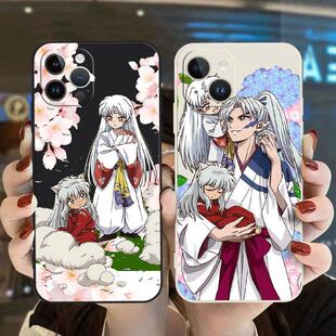 犬夜叉杀生丸动漫手机保护壳适用于苹果16pro小米15vivoiqoo荣耀play真我OPPO华为p70系列动漫高颜值全包保护