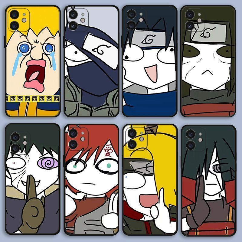 搞怪火影忍者抽象表情包iphone手机壳苹果17promax动漫16鸣人14二次元13荣耀oppo小米vivo华为超火独特硅胶壳